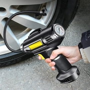 UAEBM Aaa150PSI Tire Inflator Portable Air Compressor Air Pump for Car Tires 12V Auto Tire Pump with Digital Pressure Gauge with Emergency LED Light Black